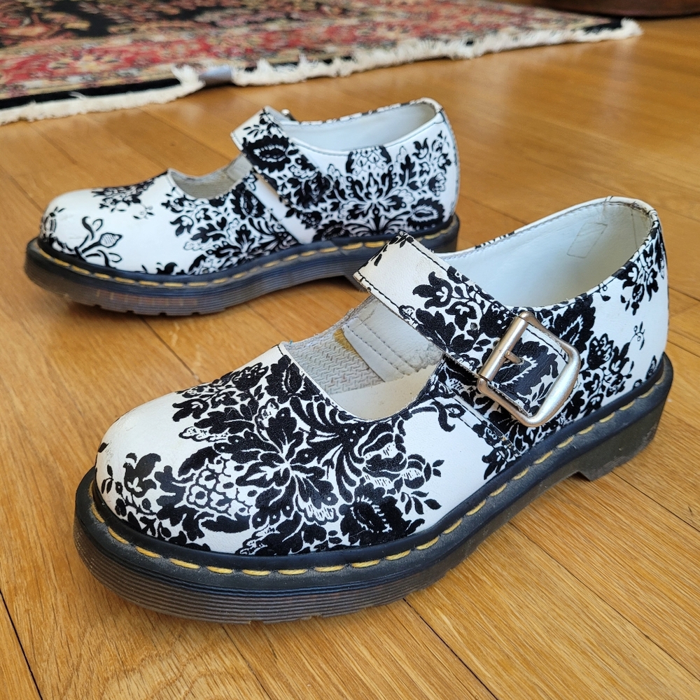 Dr Martens Mary Jane Oxfords Shoes Floral 5026